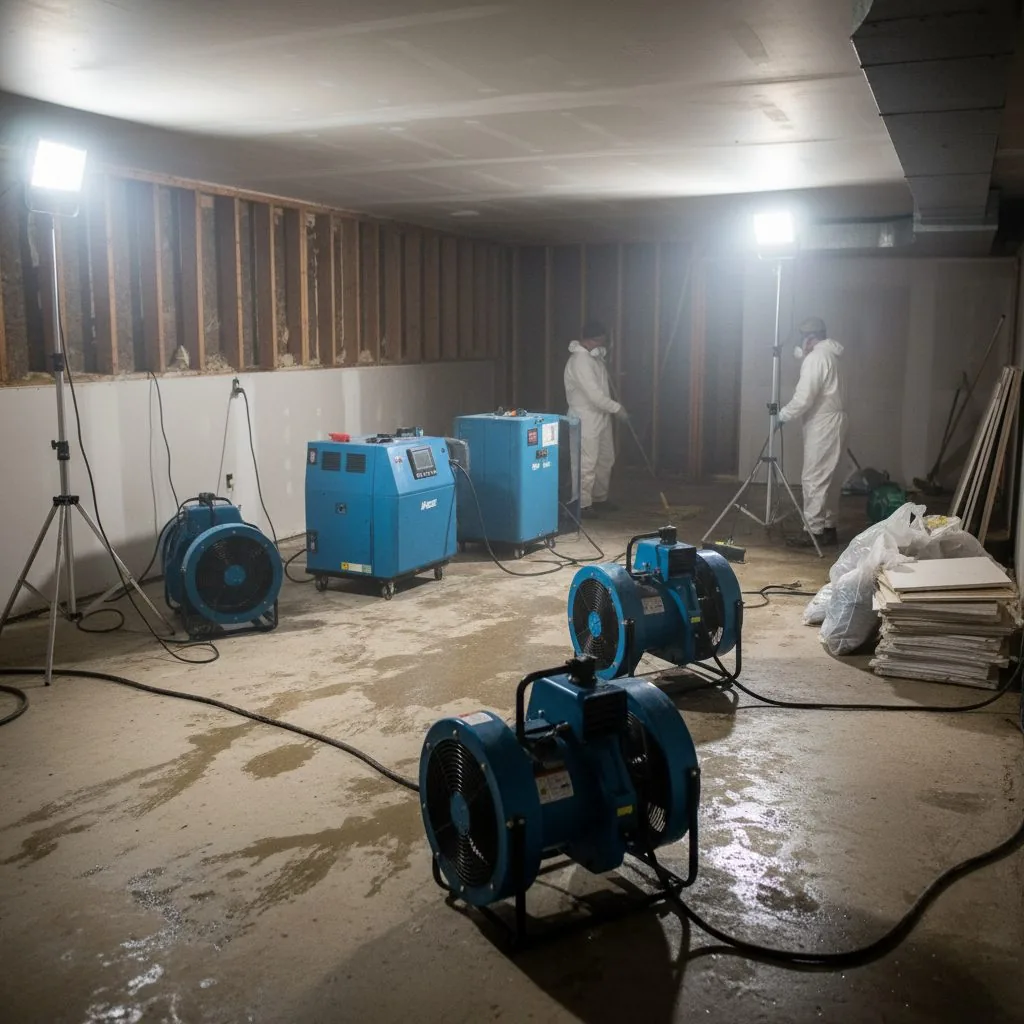 Basement water cleanup and repair